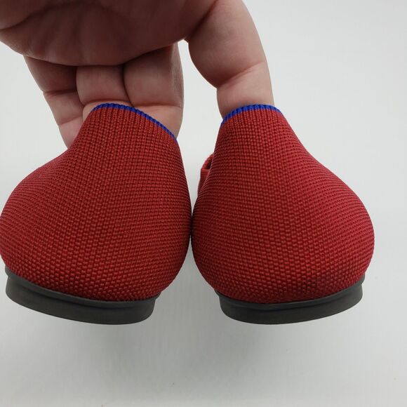 Rothy's Shoes Womens Size 10.5 Red Flat Round Toe Recycled Knit Washable Ballet - Picture 6 of 10